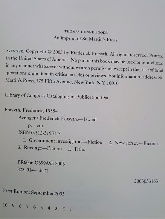 𝘍𝘳𝘦𝘥𝘦𝘳𝘪𝘤𝘬 𝘍𝘰𝘳𝘴𝘺𝘵𝘩 '𝘈𝘷𝘦𝘯𝘨𝘦𝘳' 1𝘴𝘵 𝘌𝘥𝘪𝘵𝘪𝘰𝘯 - Picture 7 of 13